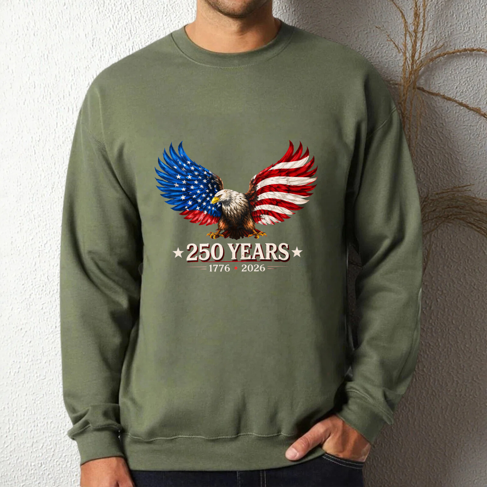 American Eagle 250 Years Independence Day 1776 2026 Usa Flag Sweatshirt