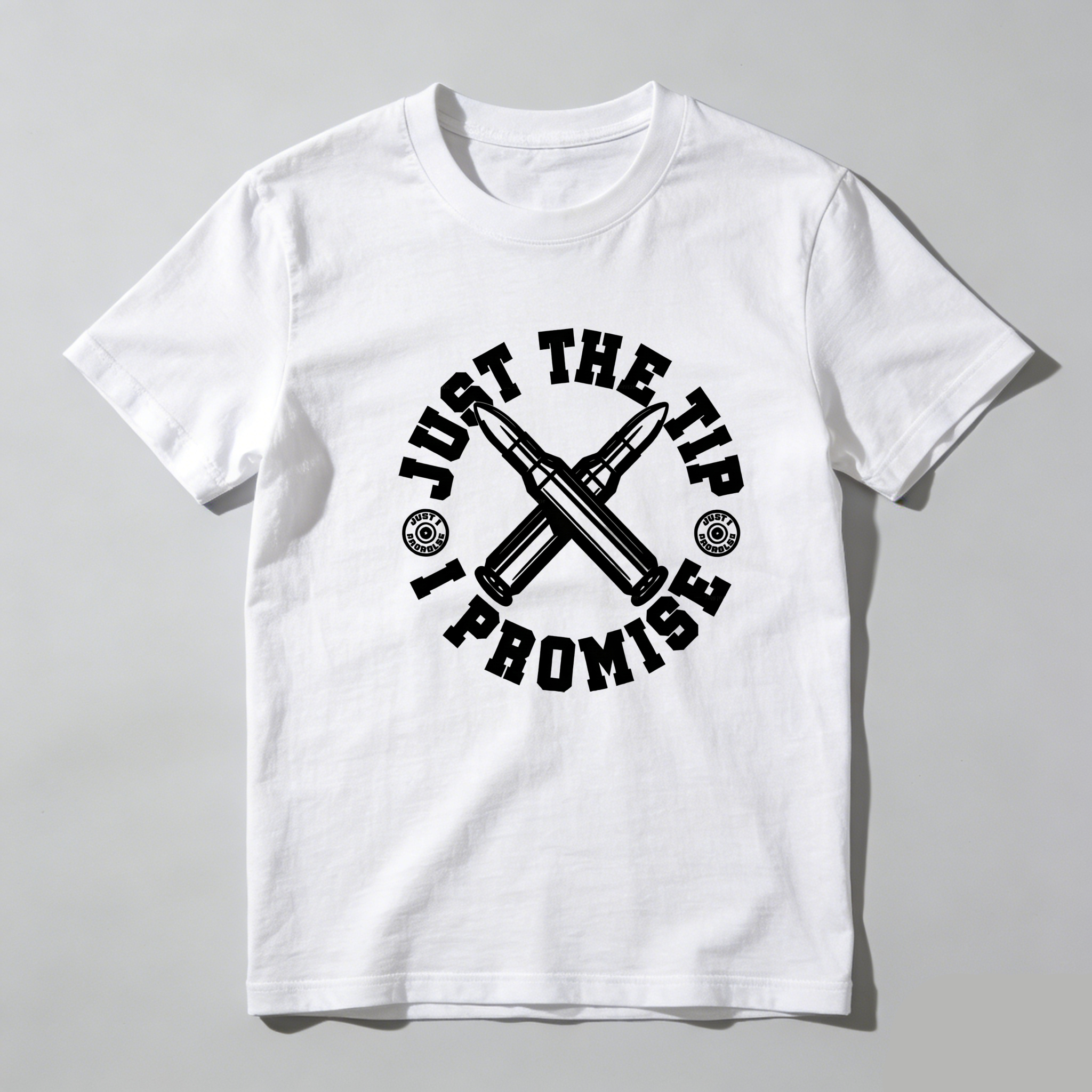 TEECURENT Just The Tip I Promise Pure Cotton Short Sleeve T Shirt-TeeCurent