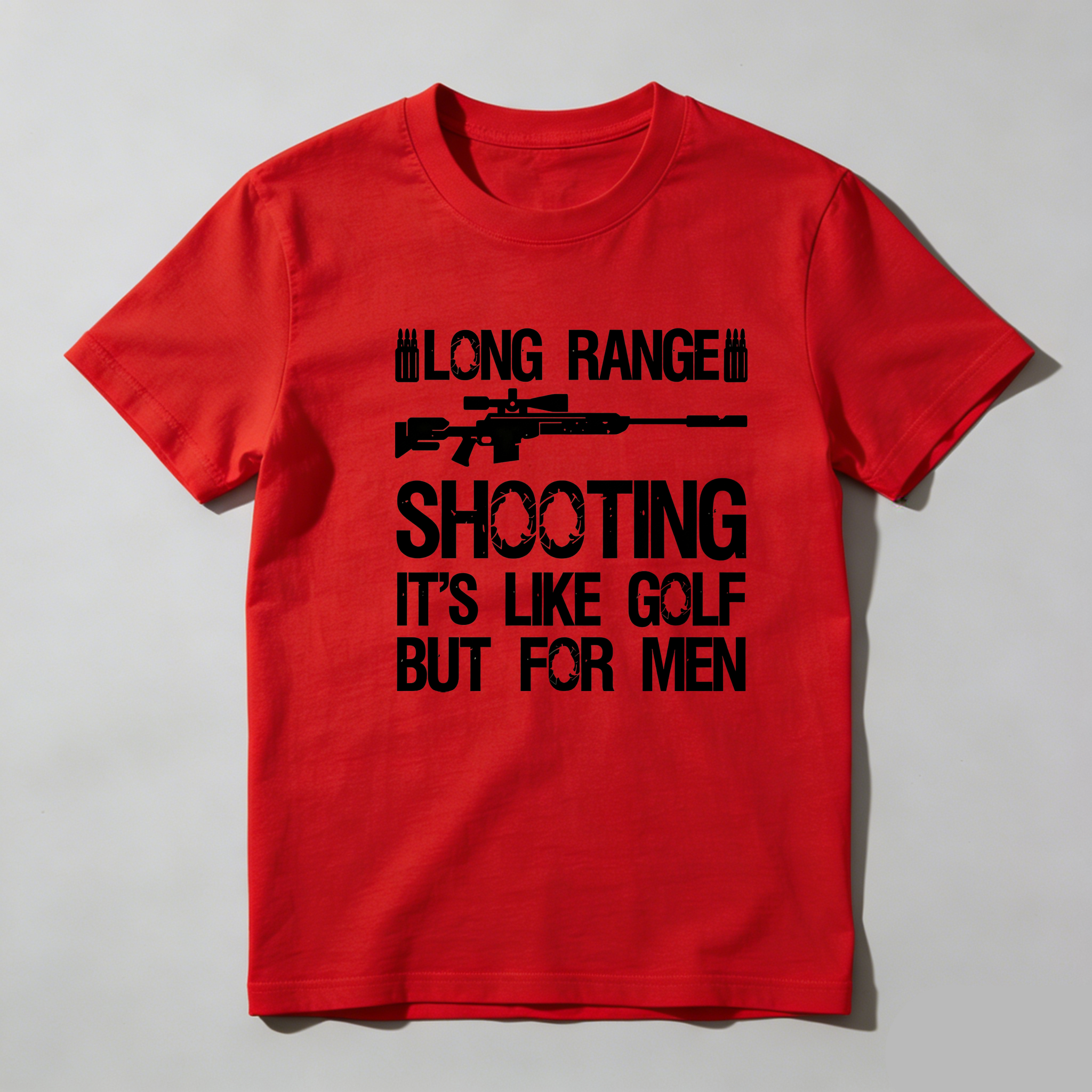 TEECURENT Long Range Shooting Like Golf For Men Pure Cotton Short Sleeve T Shirt-TeeCurent