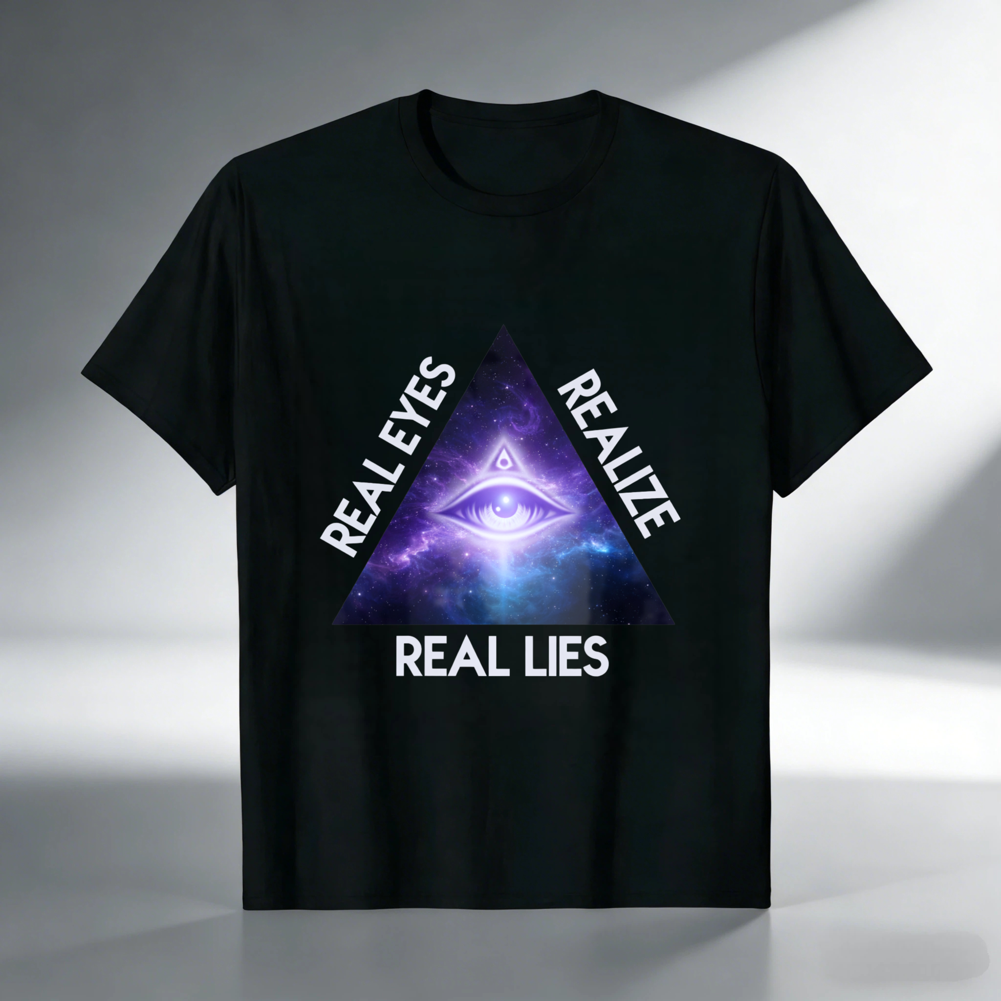 TEECURENT  Real Eyes Realize Real Lies Pyramid Eye Galaxy TEECURENT