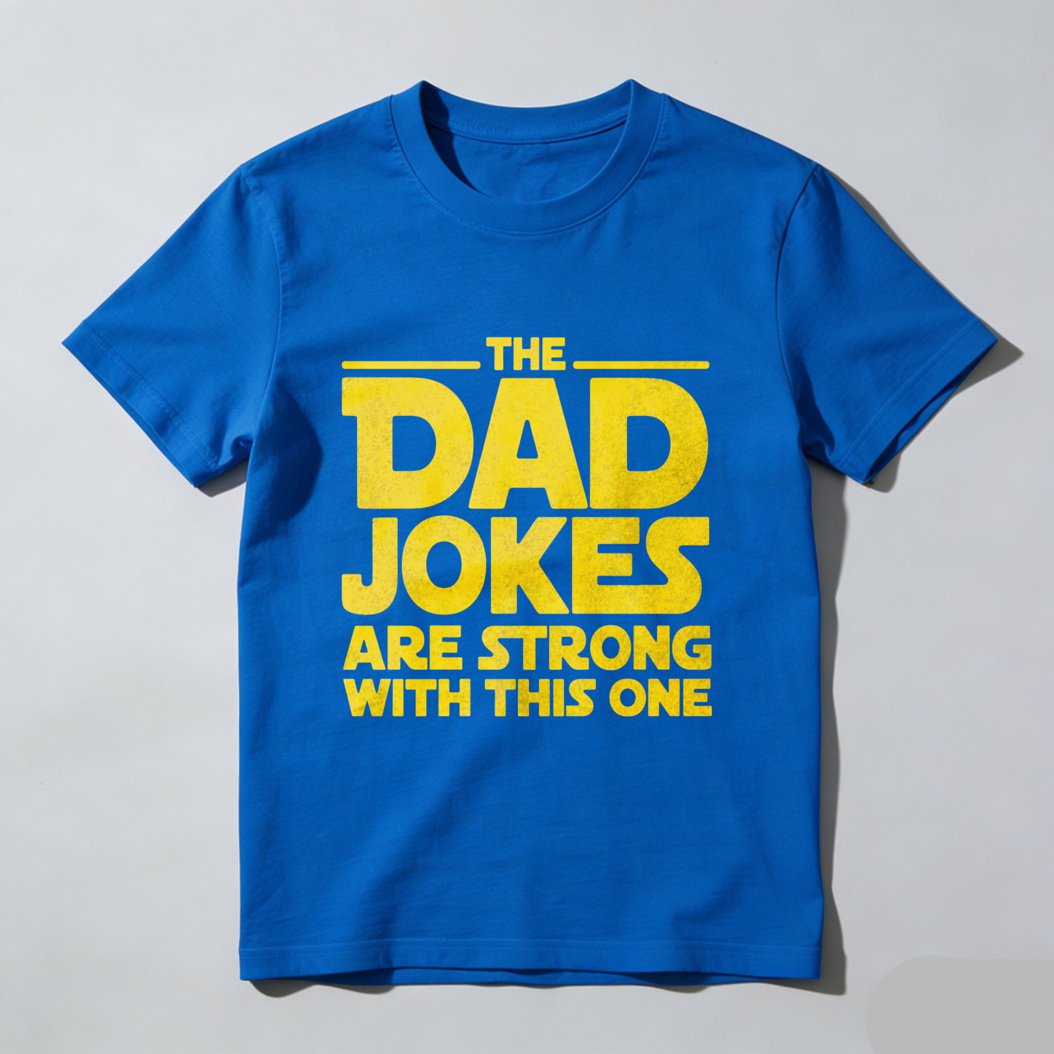 TEECURENT The Dad Jokes Are Strong With This One T Shirt For Men Funny Father Day Gift Star Wars Inspired Humor Shirt