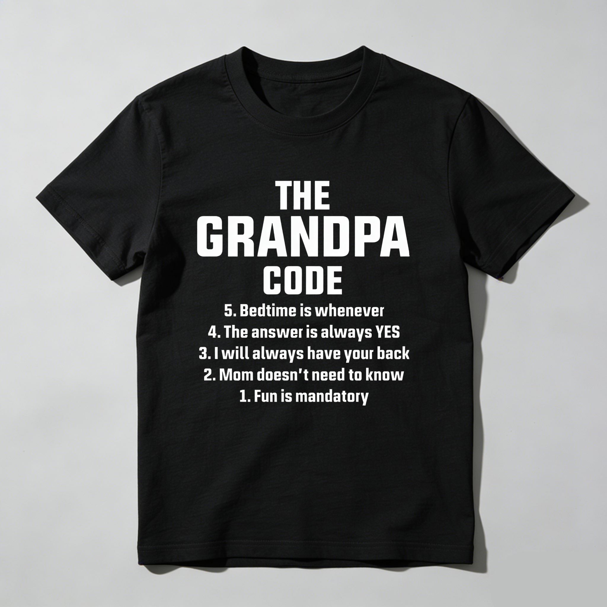 TEECURENT The Grandpa Code Fun Mandatory Yes Always Pure Cotton Short Sleeve T-Shirt-TeeCurent
