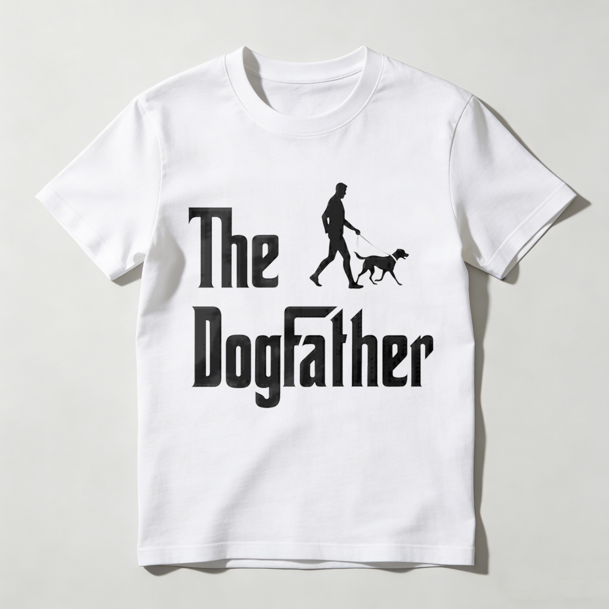 The Dogfather Silhouette Man Walking Dog Unisex Classic T-shirt