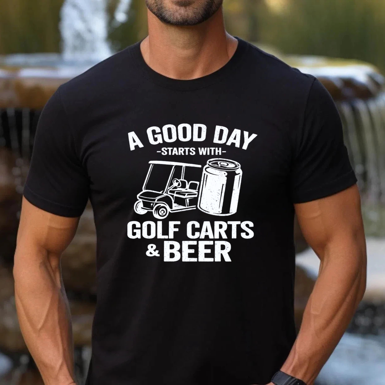 A Good Day Starts With Golf Carts And Beer T-Shirt