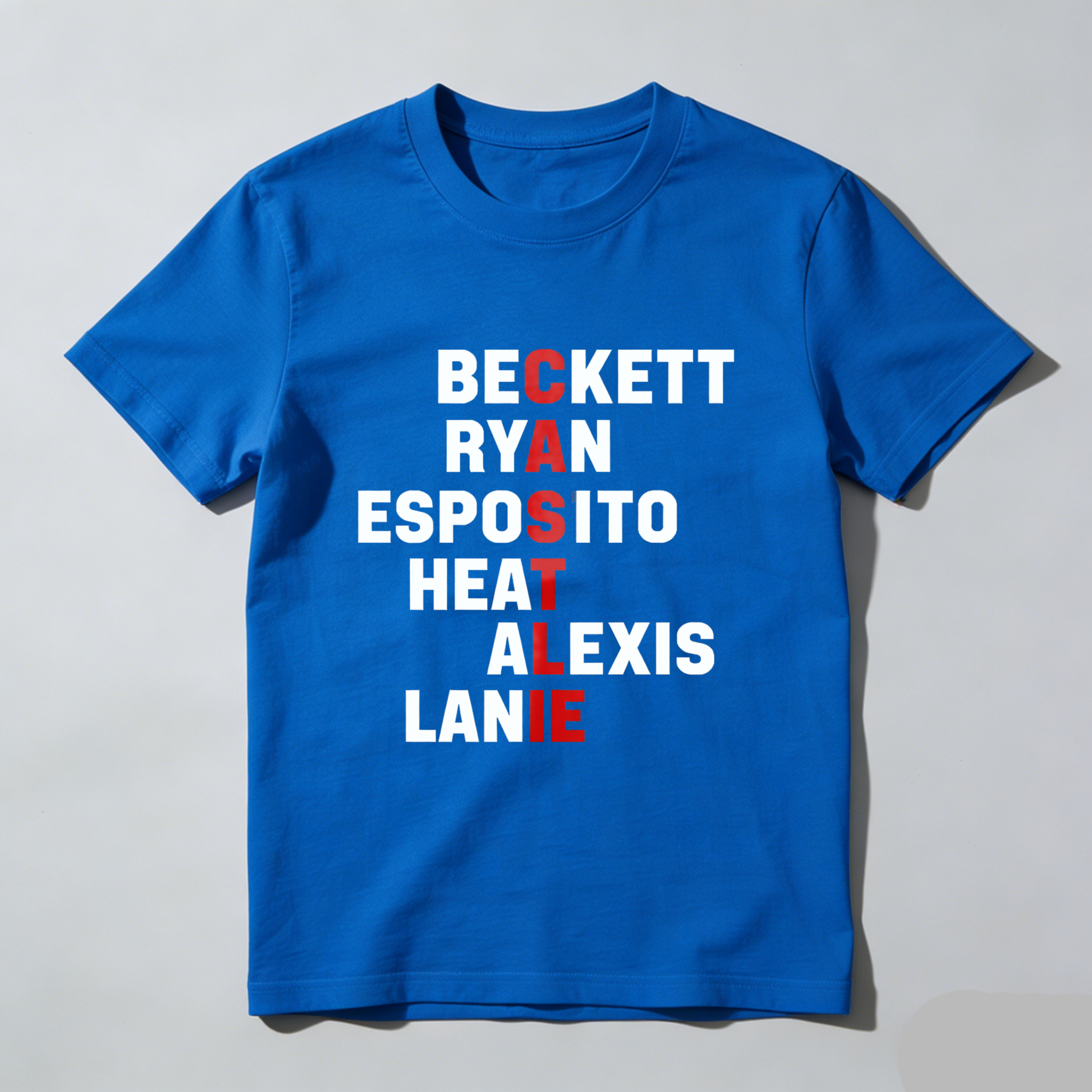 TEECURENT Beckett Ryan Esposito Heat Alexis Lanie Black T Shirt
