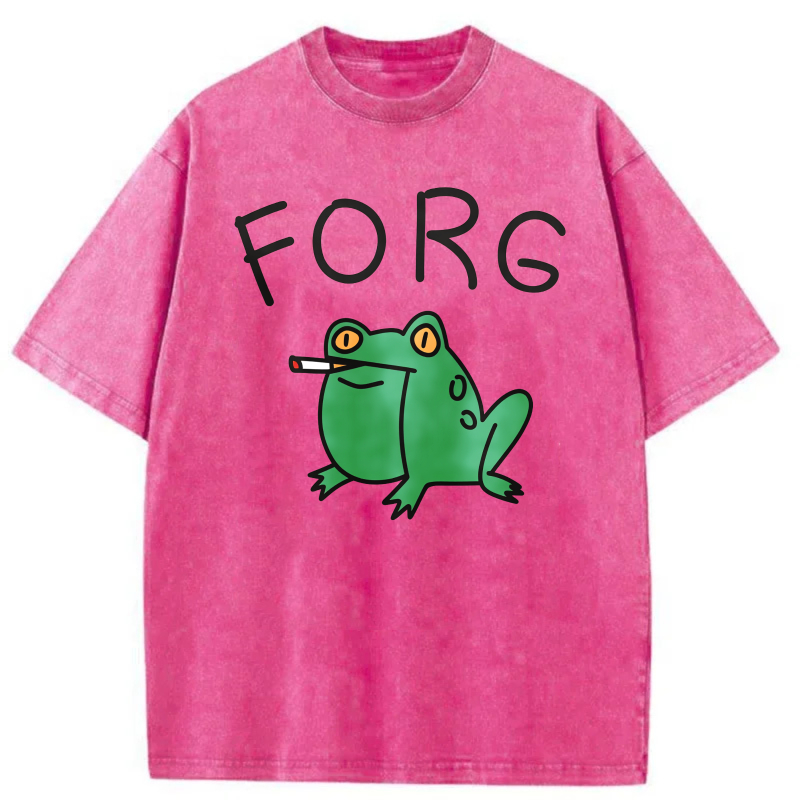 Frog Smoking Cigarette With Text Above tshirt 100% cotton