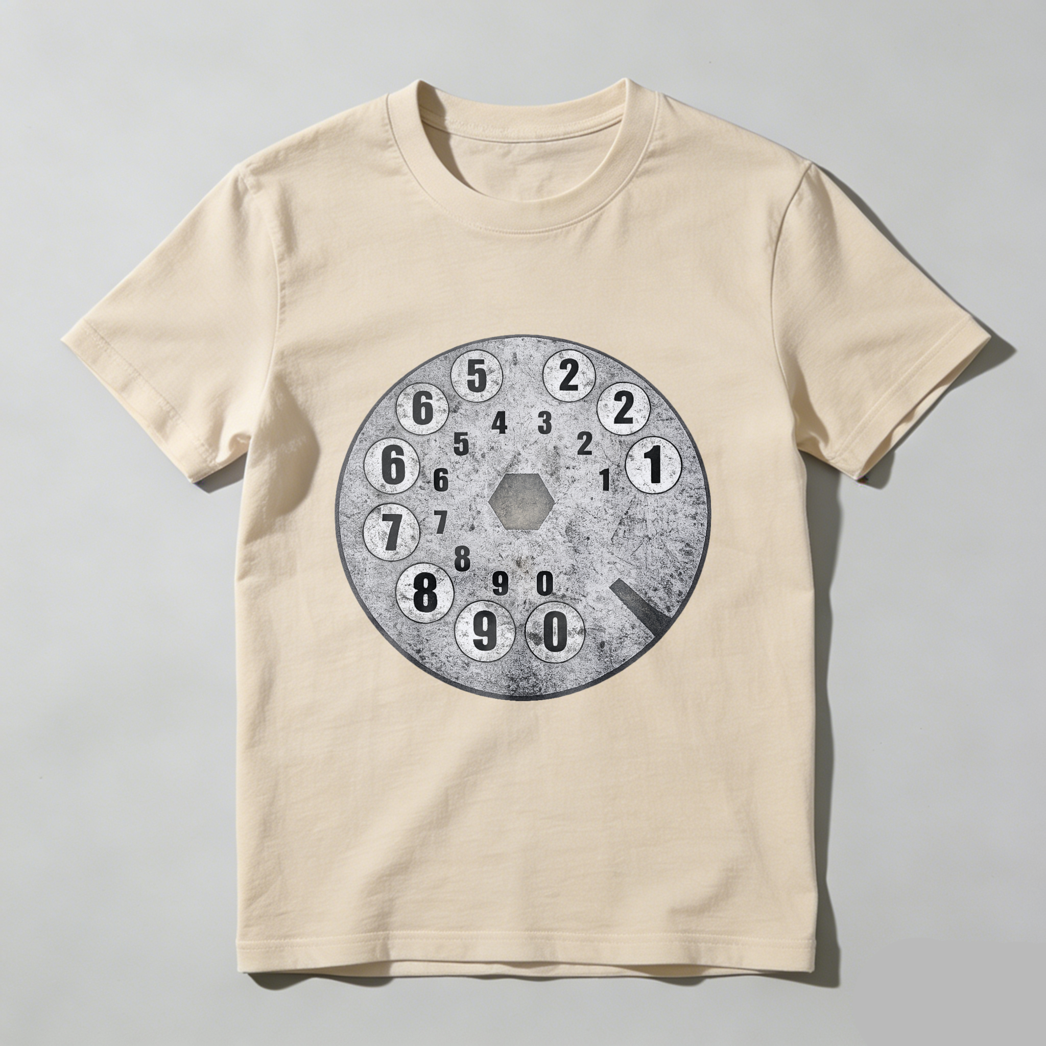Made In Usa Black T Shirt With Vintage Telephone Dial Design Retro Phone Number Pattern Graphic Tee For Men And Women Unisex Casual Wear
