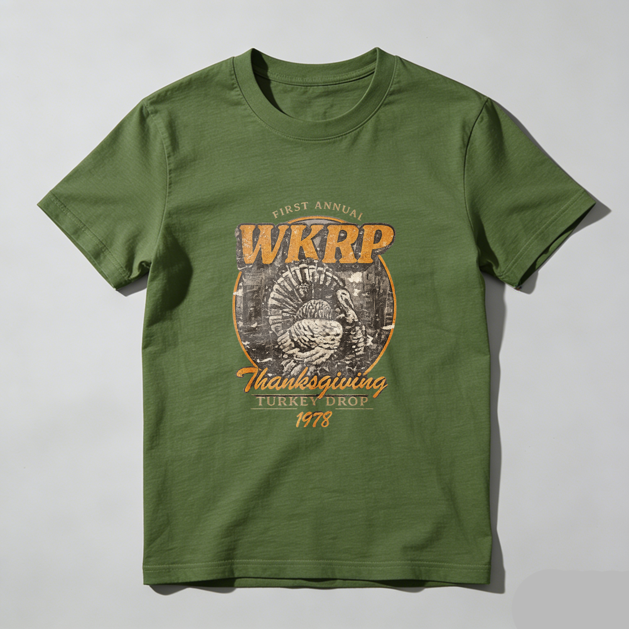 TEECURENT First Annual Wkrp Thanksgiving Turkey Drop 1978 T Shirt