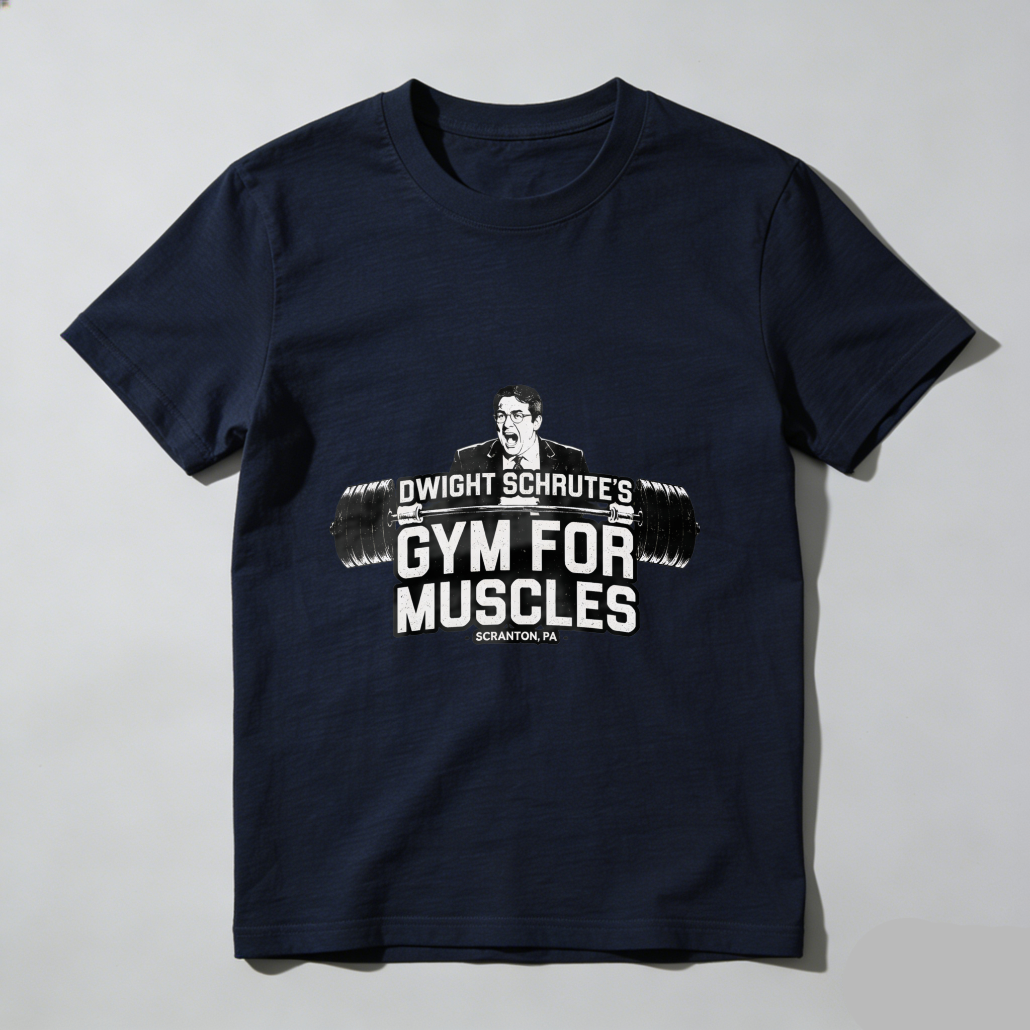 TEECURENT Dwight Schrutes Gym For Muscles T Shirt The Office Inspired Black Cotton Tee Shirt Men Women Unisex Gift Idea