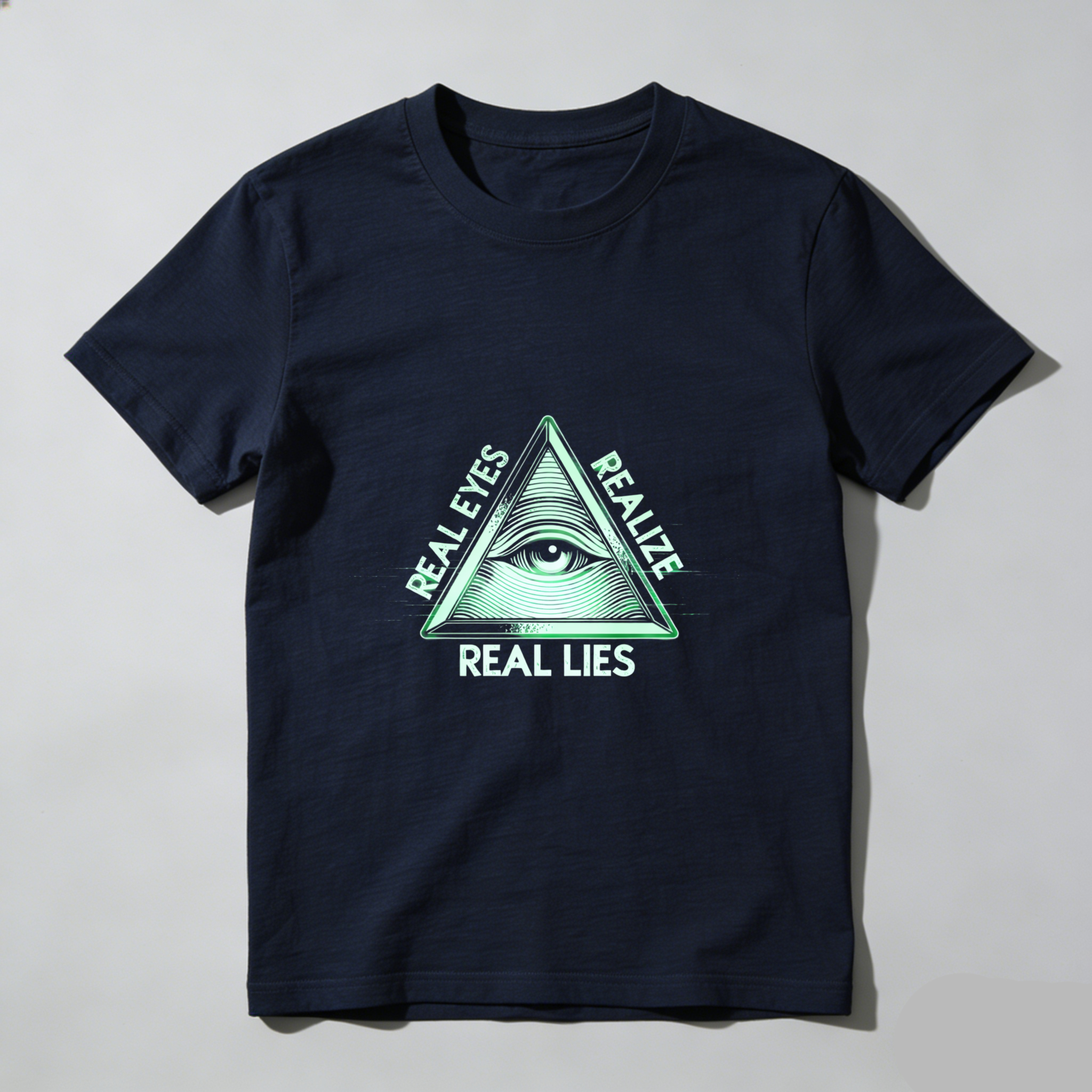 TEECURENT  Real Eyes Realize Real Lies Pyramid Eye Symbol(1) TEECURENT