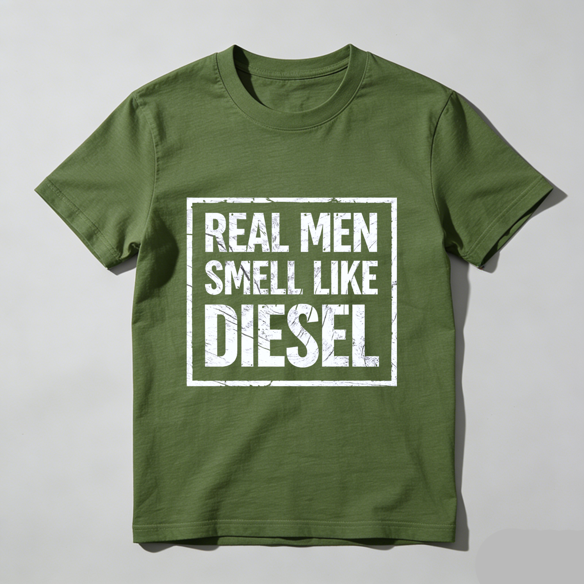 Real Men Smell Like Diesel T-Shirt For Men Black Casual Graphic Tee Shirt With Bold Statement Design