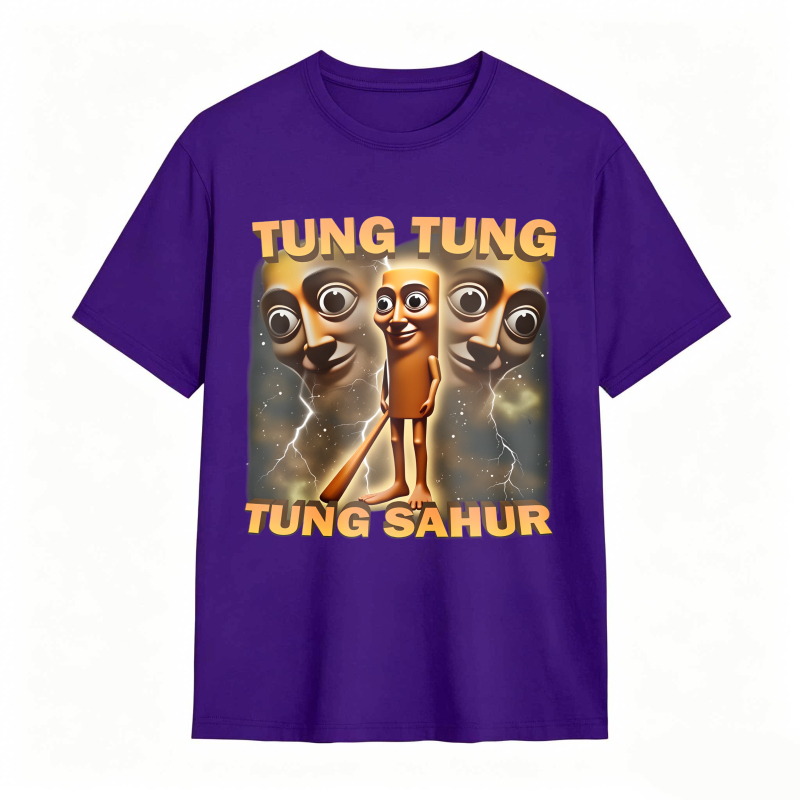 100% Cotton Tung Tung Tung Sahur Graphic Tee