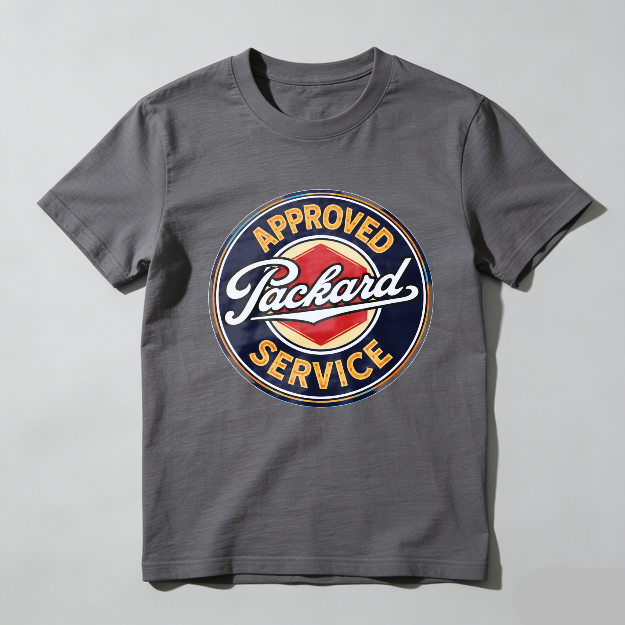 Approved Packard Service Classic Logo T Shirt Men Women Vintage Automotive Design Black Cotton Tee
