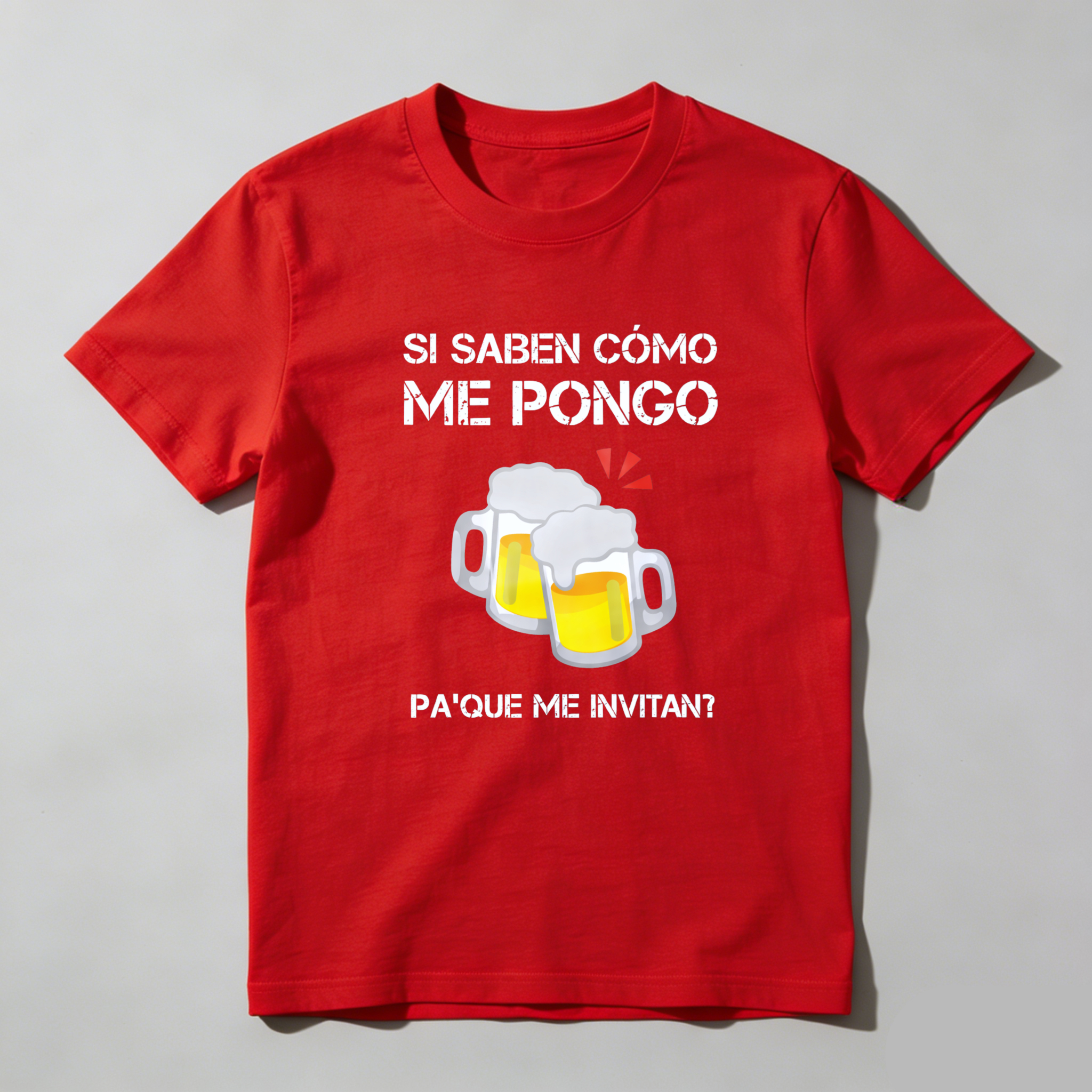 TEECURENT Si Saben Como Me Pongo Pa Que Me Invitan Beer T-Shirt Funny Spanish Saying Party Shirt-TeeCurent