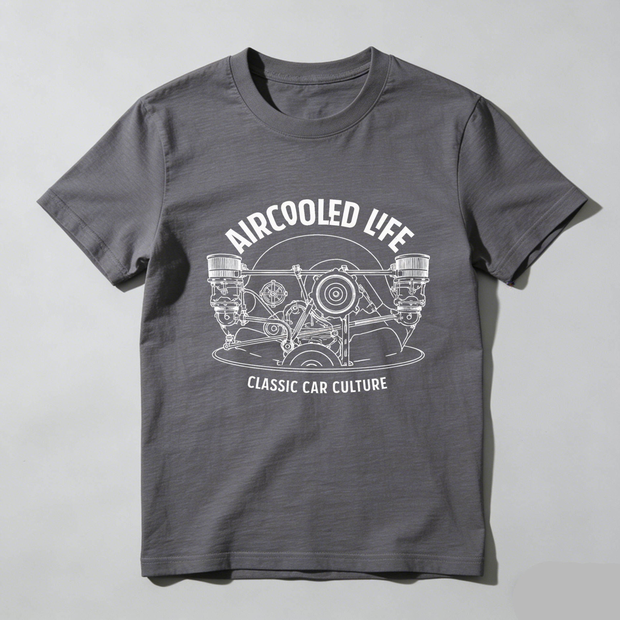 Aircooled Life Classic Car Culture T Shirt For Volkswagen Enthusiasts And Air Cooled Engine Fans