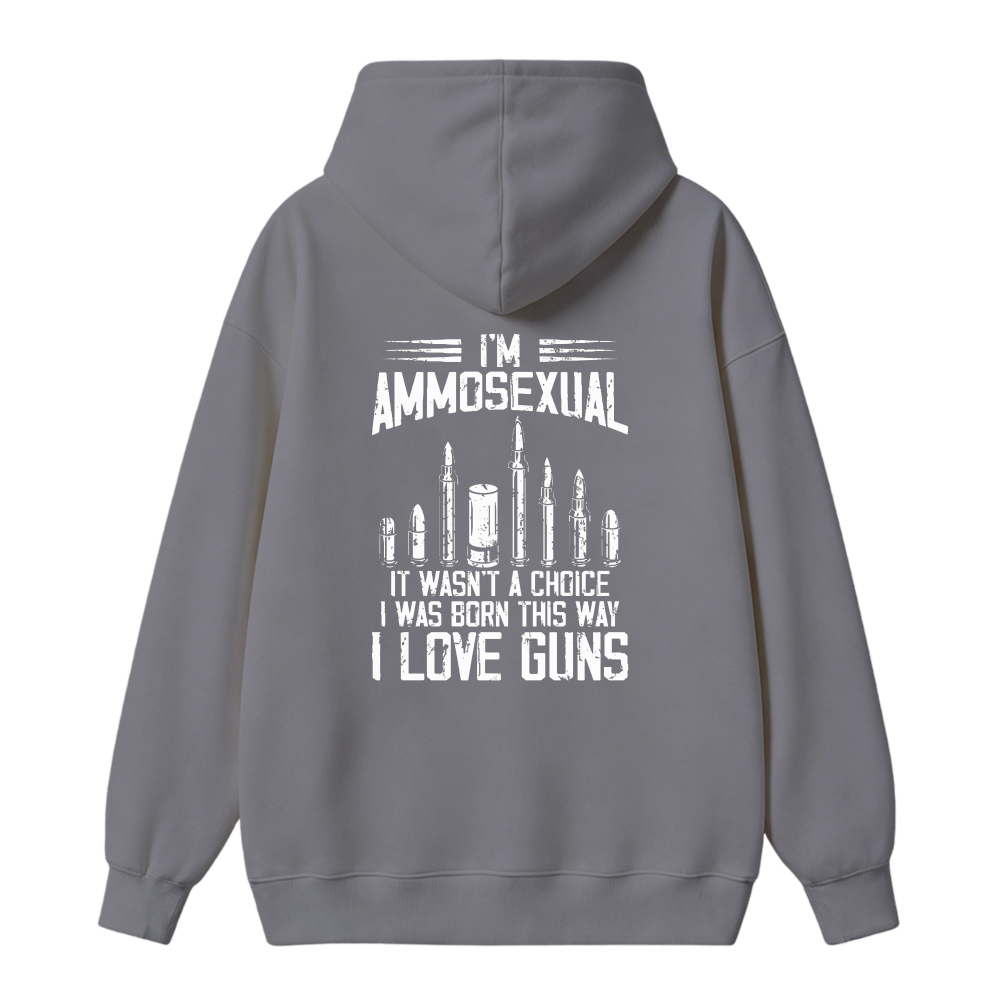 I Love Guns Ammosexual Funny Quote Graphic Hoodie