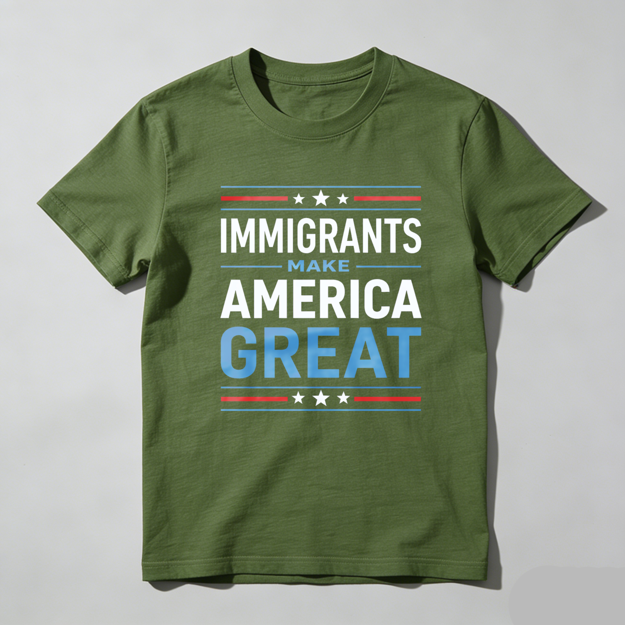 TEECURENTImmigrants Make America Great Patriotic T Shirt For Men And Women American Flag Design Black Cotton Tee-TeeCurent