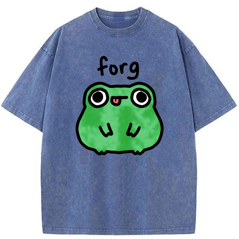 Frog Face With Text Above tshirt 100% cotton