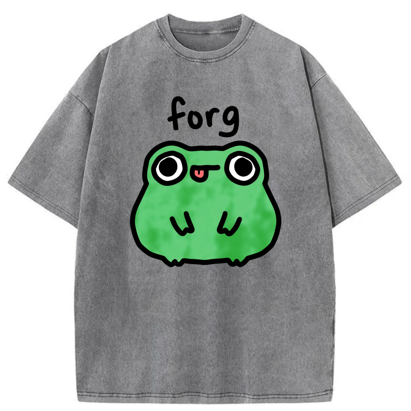 Frog Face With Text Above tshirt 100% cotton