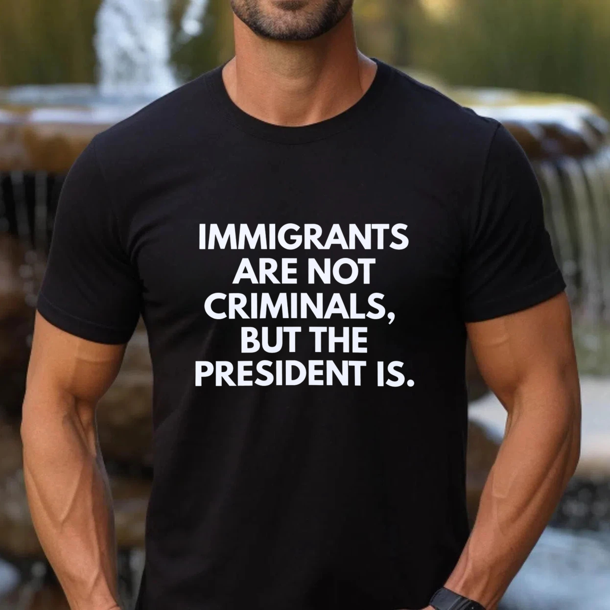 TEECURENT Immigrants Are Not Criminals But The President Is T Shirt