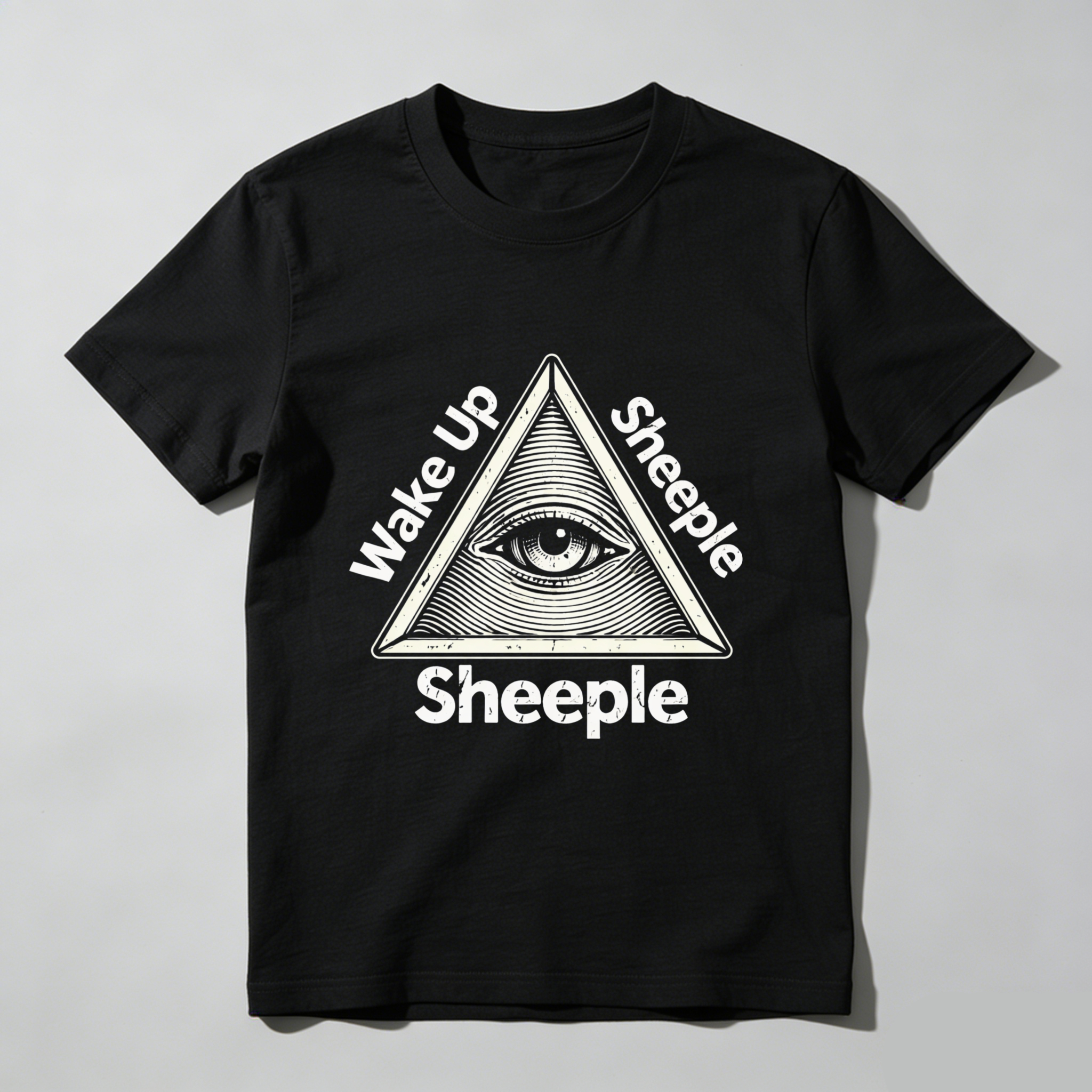 TEECURENT  Wake Up Sheeple Eye In Pyramid Sheeple TEECURENT