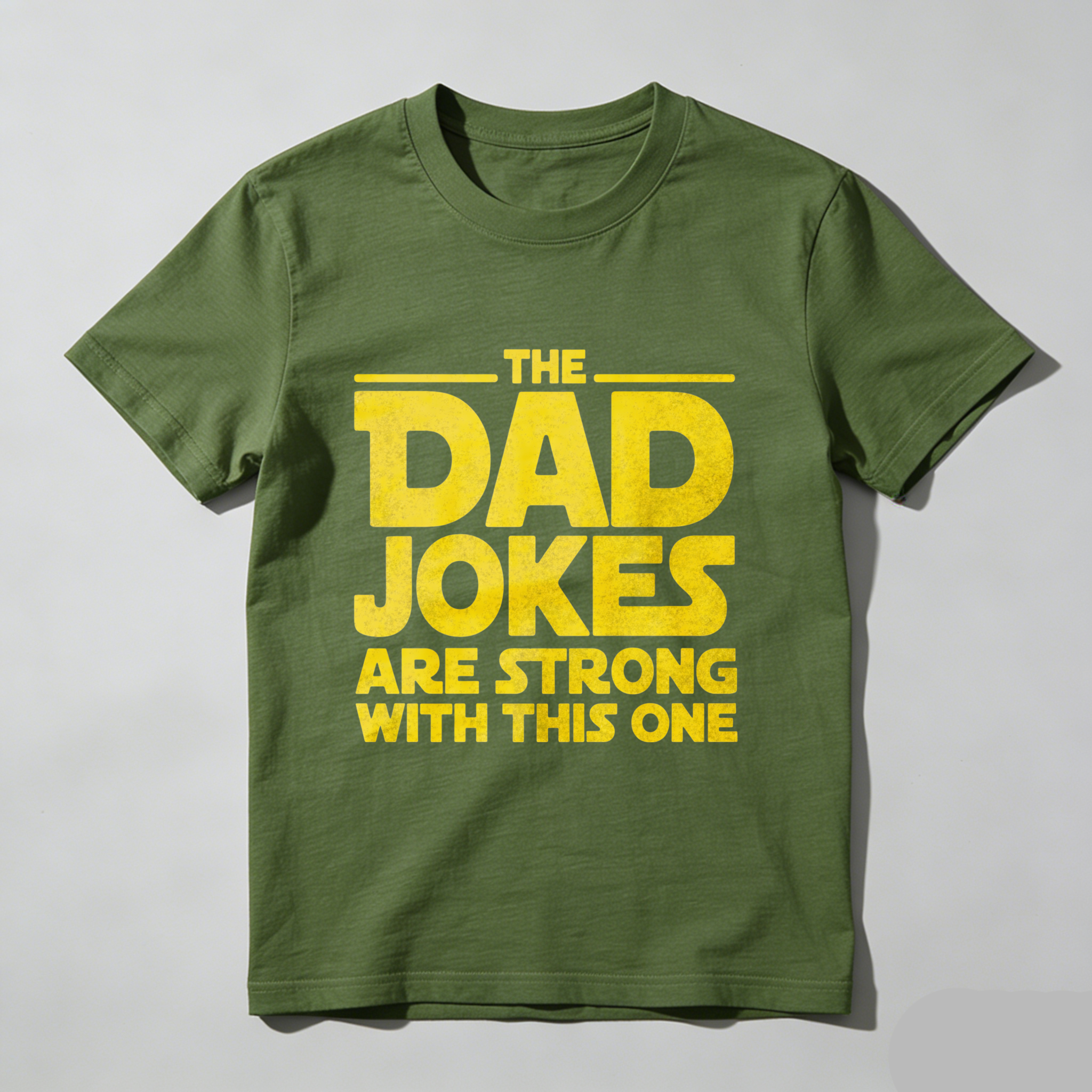 TEECURENT The Dad Jokes Are Strong With This One T Shirt For Men Funny Father Day Gift Star Wars Inspired Humor Shirt