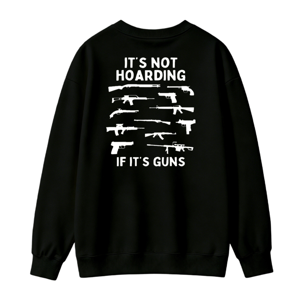 Funny Gun Collection Silhouette Graphic Print Sweatshirt