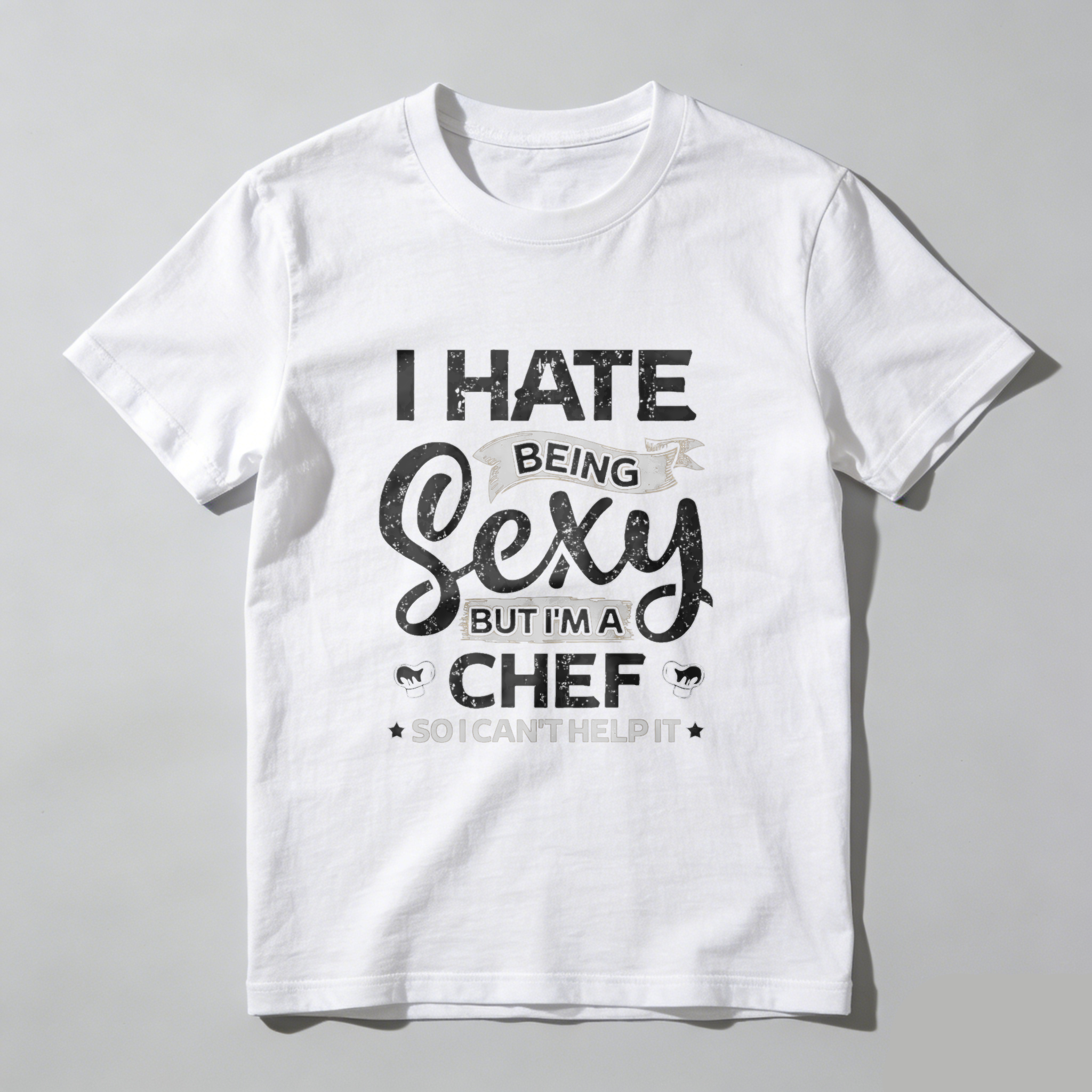 TEECURENT I Hate Being Sexy But Im A Chef So I Cant Help It T Shirt WOMEN