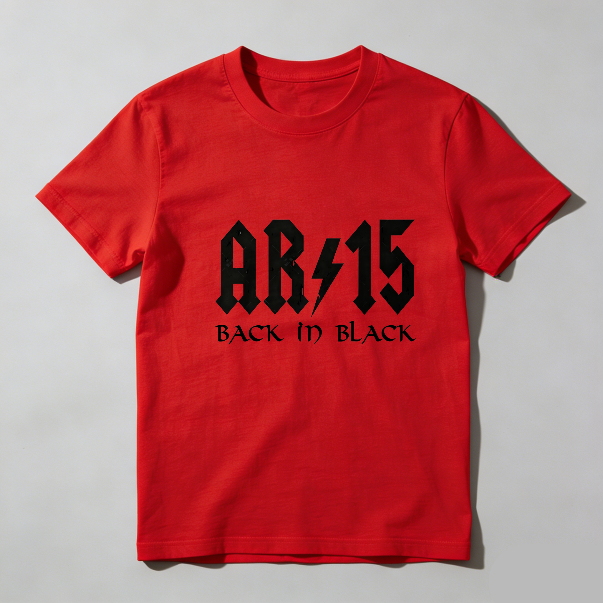 TEECURENT Ar15 Back In Black Pure Cotton Short Sleeve T Shirt-TeeCurent