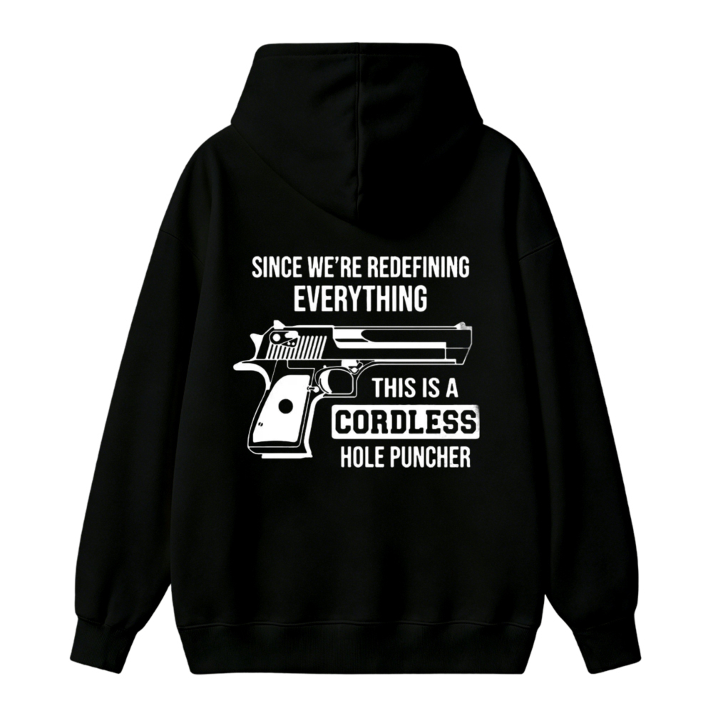 Cordless Hole Puncher Funny Gun Graphic Unisex Classic Hoodie