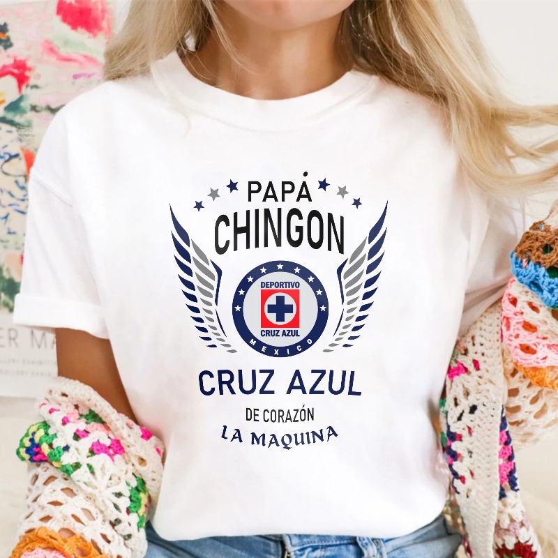 Papa Chingon Cruz Azul De Corazon La Maquina Unisex Classic T-shirt
