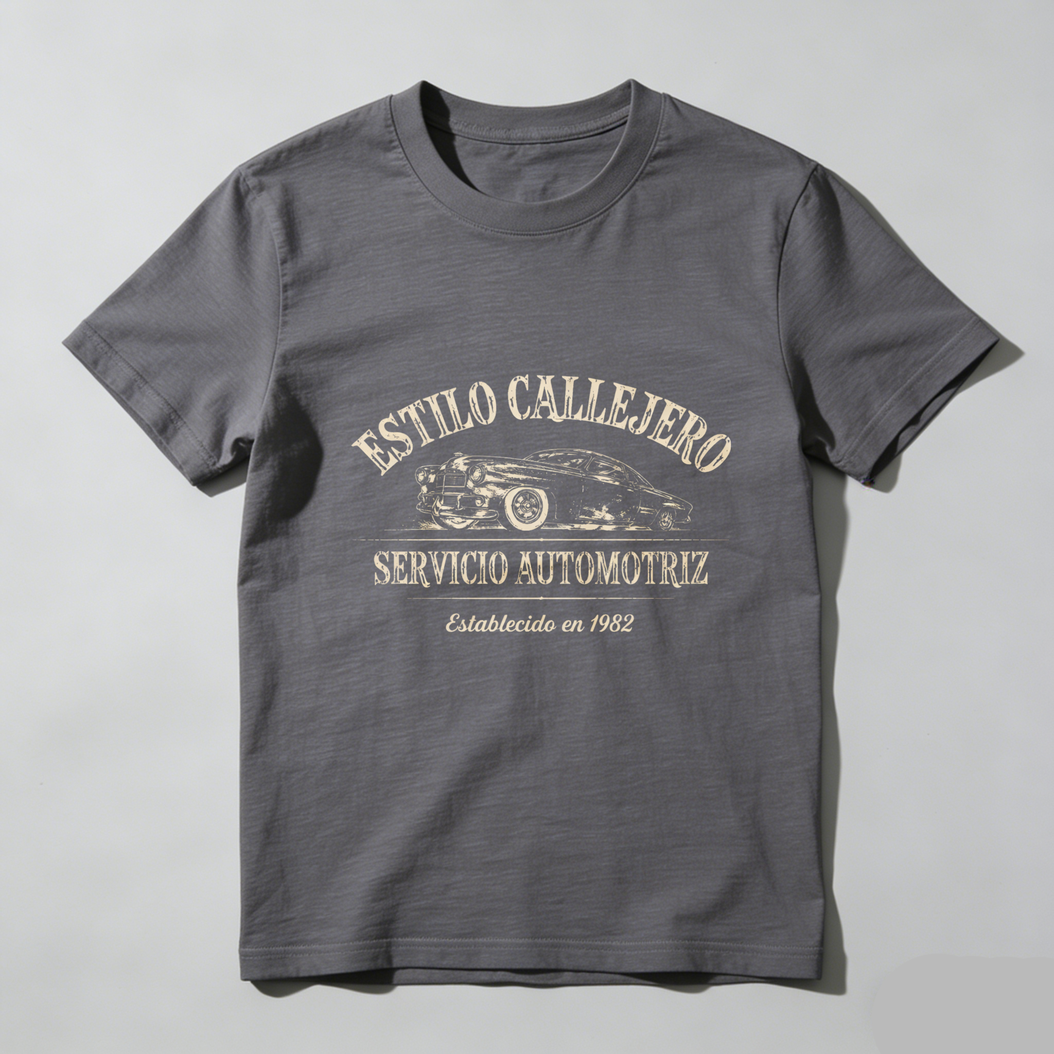 Stylish Street Style Automotive Service Established In 1982 Car Garage T-Shirt