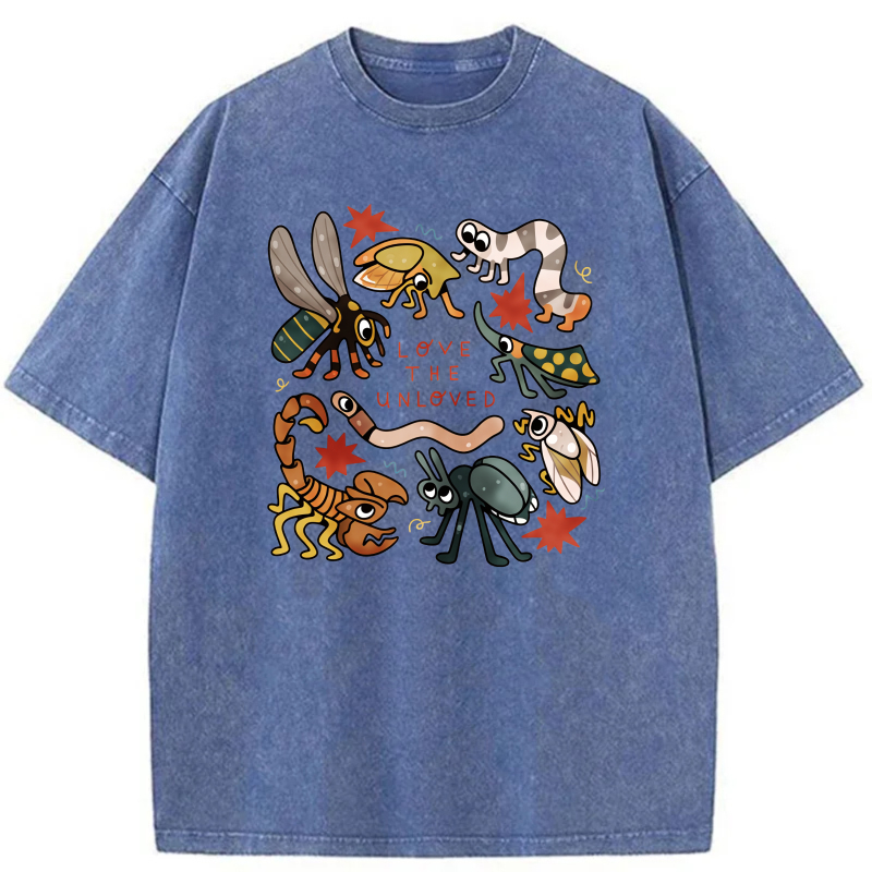 Love The Unloved Insects Pattern tshirt 100% cotton
