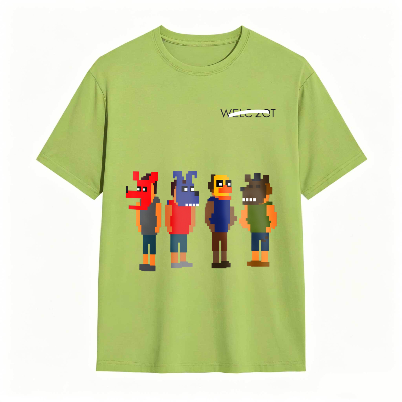 Pixel Art Characters With Text Welc Zot Unisex Classic T-shirt