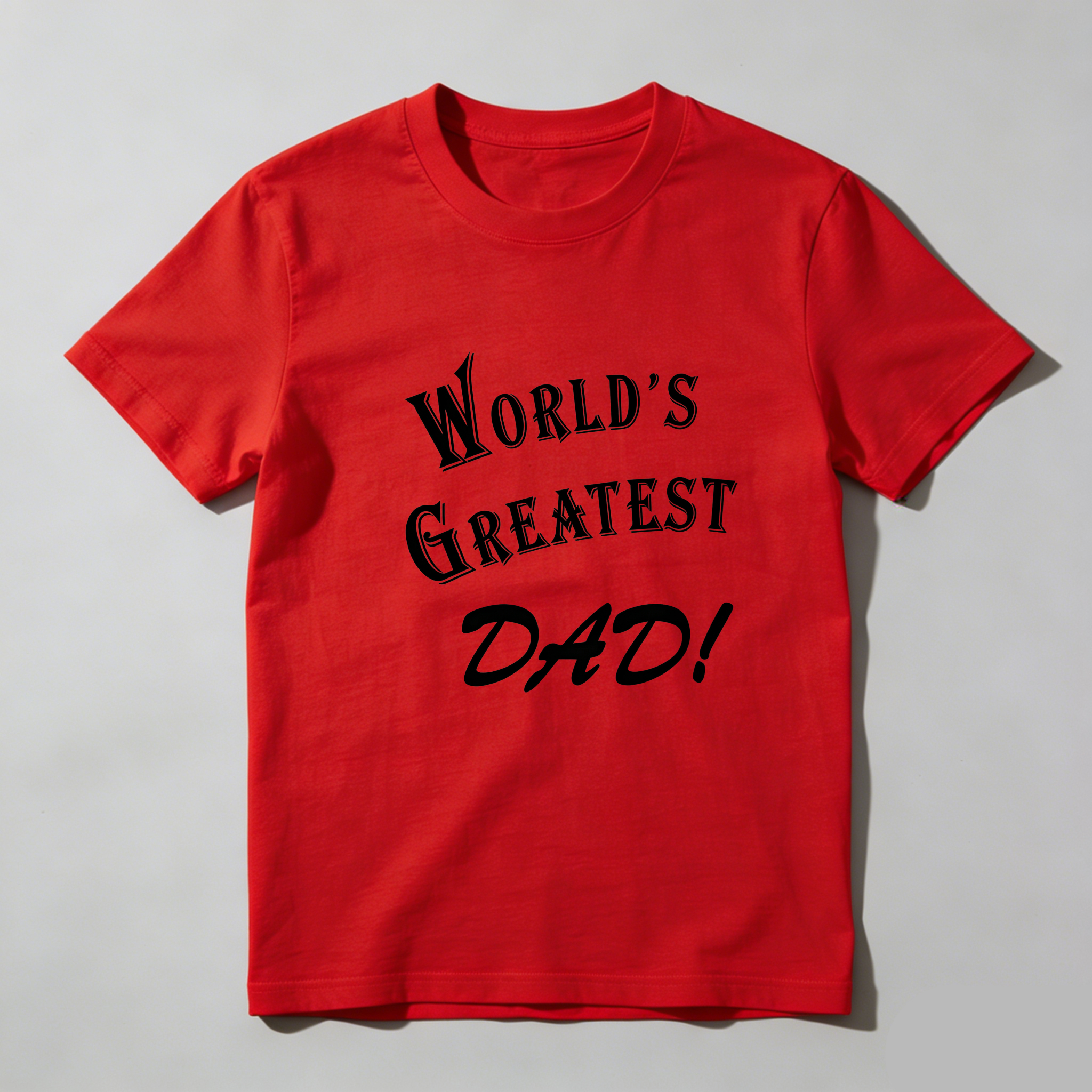 TEECURENT Worlds Greatest Dad Pure Cotton Short Sleeve T Shirt-TeeCurent