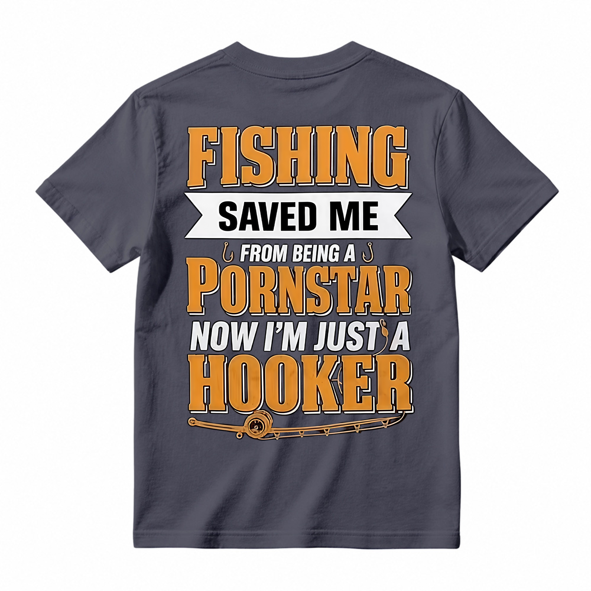 Funny Fishing Saved Me T-Shirt - Humor Graphic Tee for Anglers