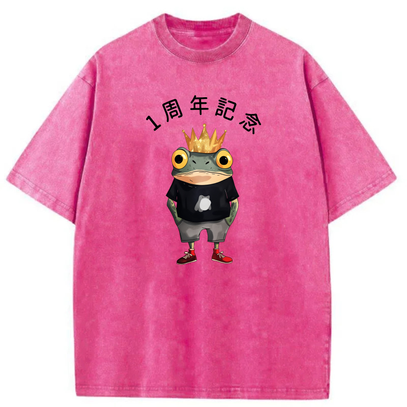 Frog With Crown And Red Shoes tshirt 100% cotton