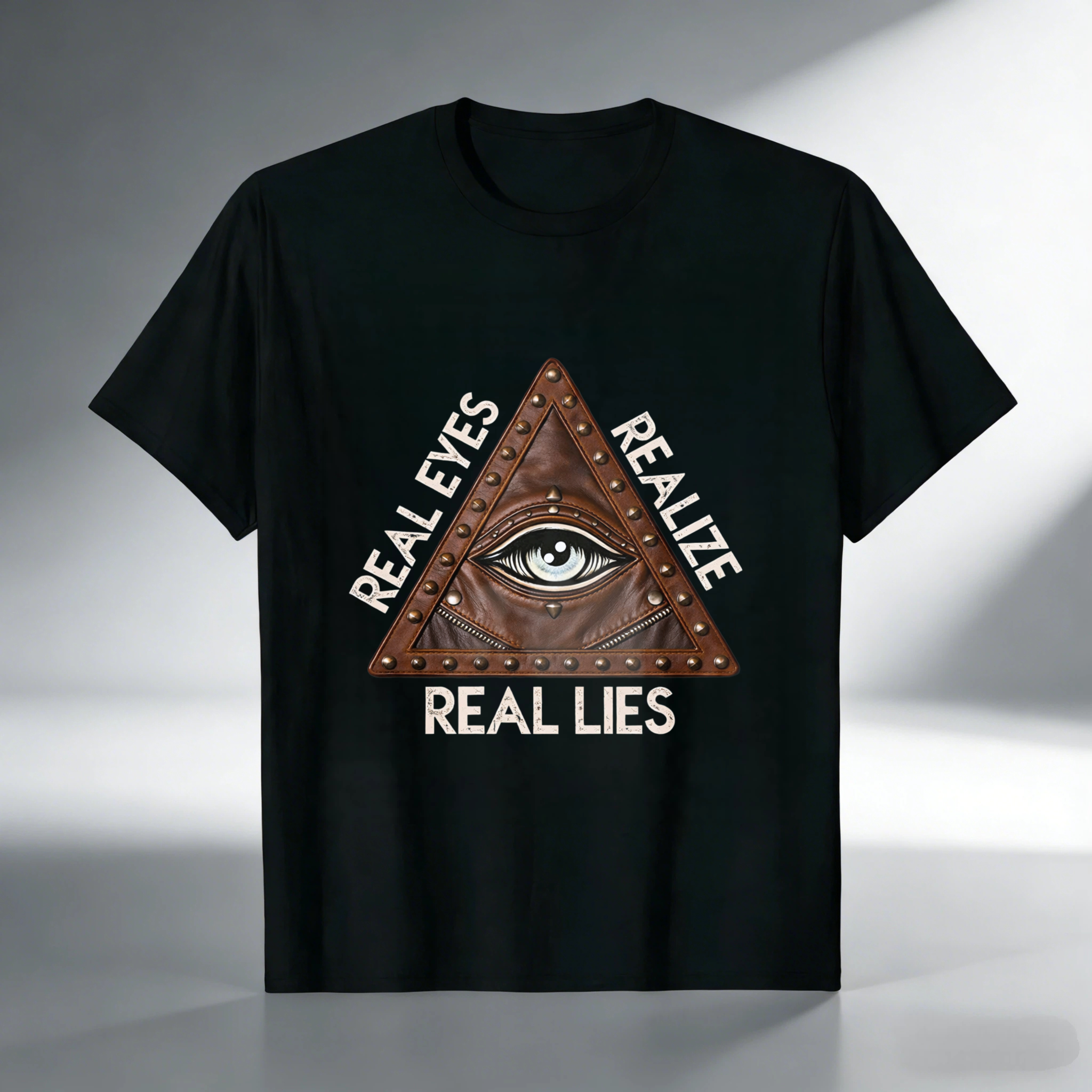 TEECURENT  Real Eyes Realize Real Lies Eye Pyramid Design(1) TEECURENT