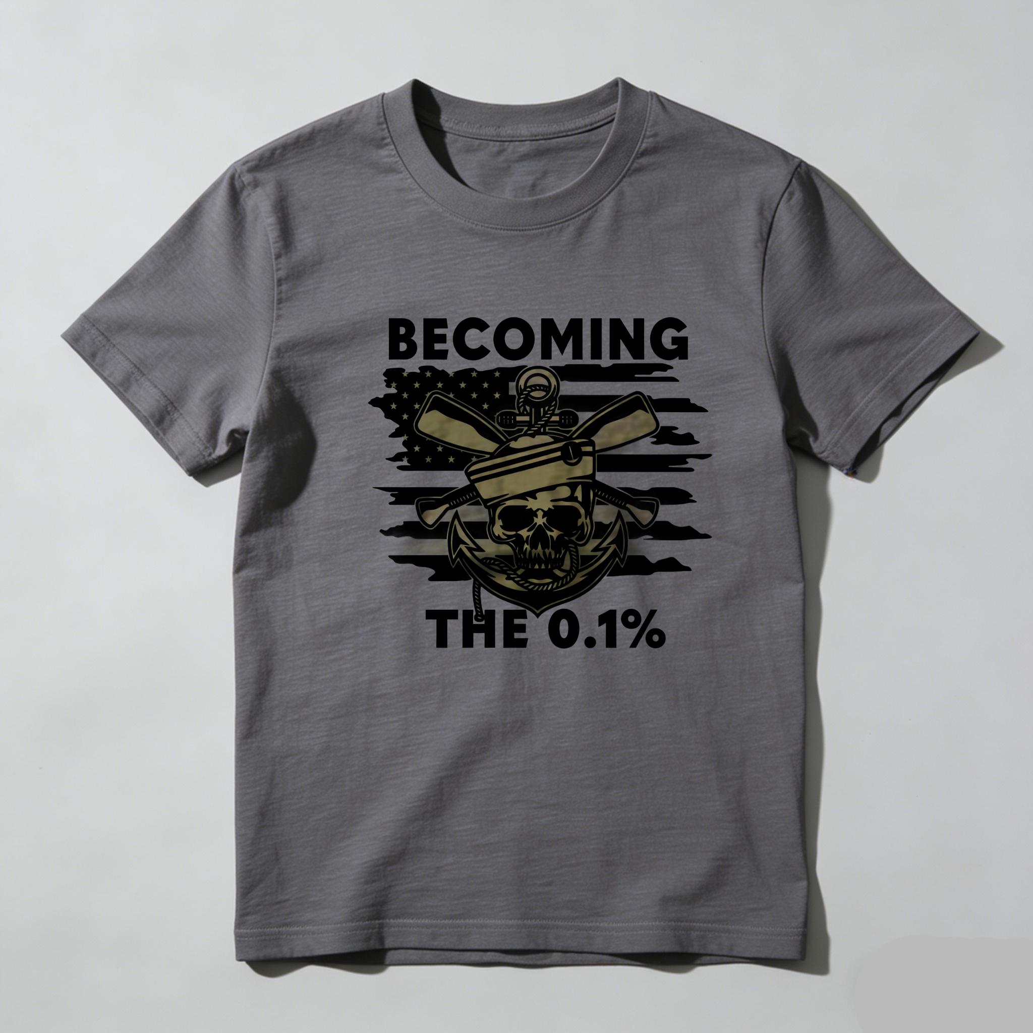 TEECURENT Becoming The 0.1 Percent Pure Cotton Short Sleeve T Shirt-TeeCurent