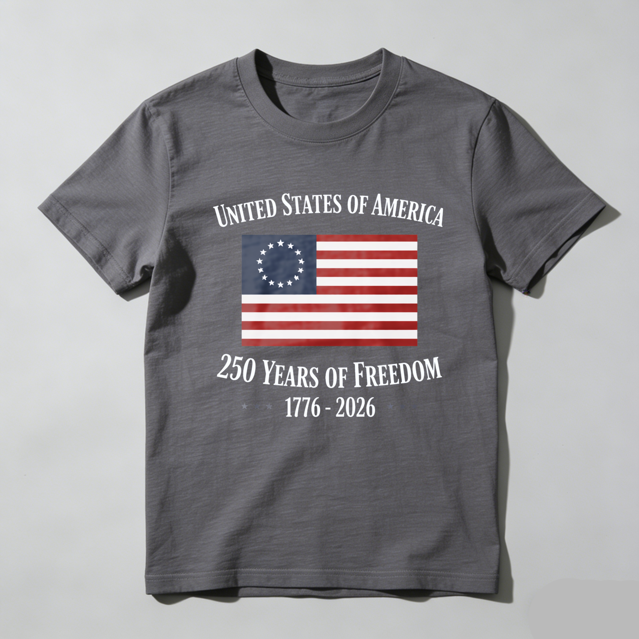 United States Of America 250 Years Of Freedom 1776 2026 American Flag T Shirt