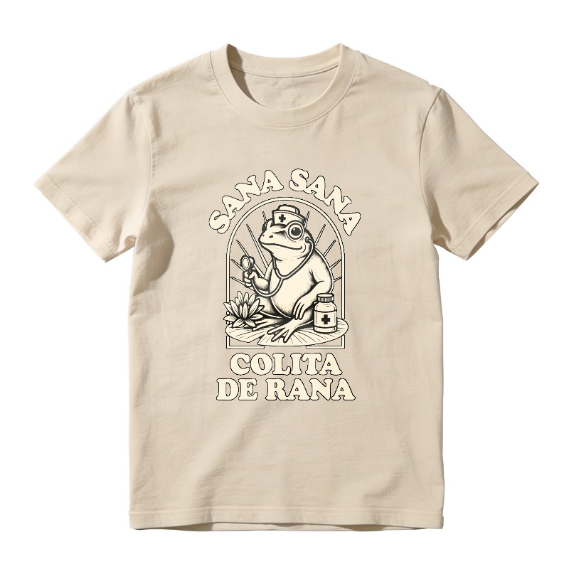 Frog Doctor With Medicine Jar And Lily Pad Sana Sana Colita De Rana Unisex Classic T-shirt