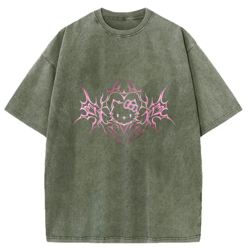 Pink Tribal Hello Kitty Design tshirt 100% cotton