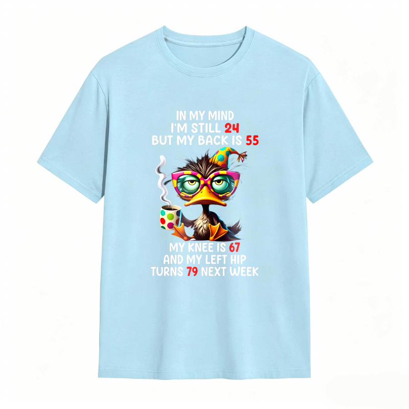 Duck With Glasses And Text About Age And Body Parts Unisex Classic T-shirt