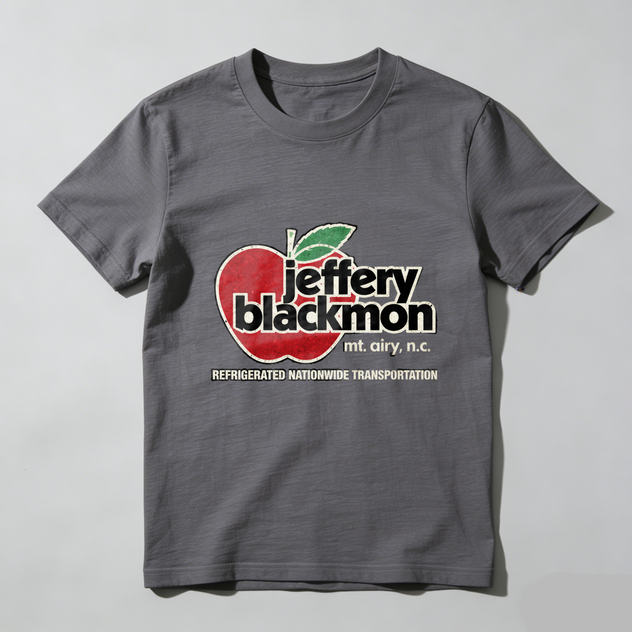 Jeffery Blackmon Mt Airy Nc Refrigerated Nationwide Transportation Apple Logo T Shirt