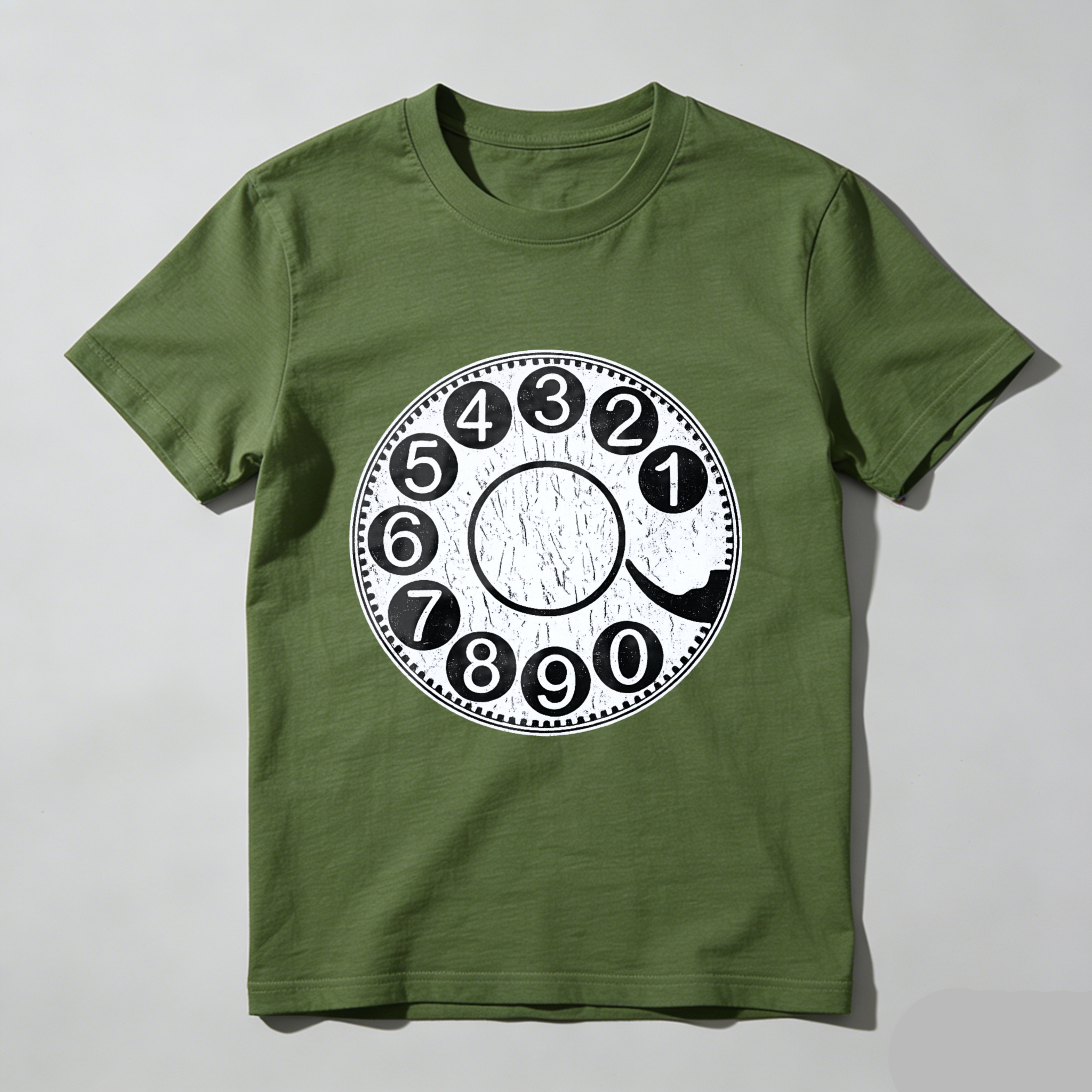 Vintage Rotary Dial Phone T-Shirt Made In Usa Retro Telephone Design Black Cotton Shirt Unisex Classic Style Gift For Tech Enthusiasts
