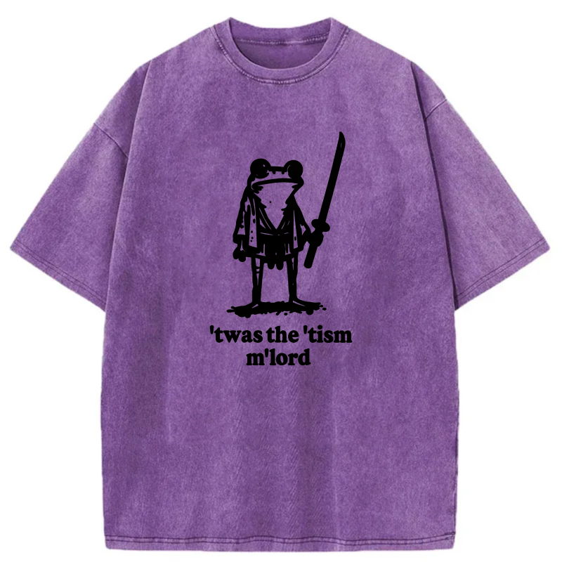 Frog With Sword And Text Print tshirt 100% cotton