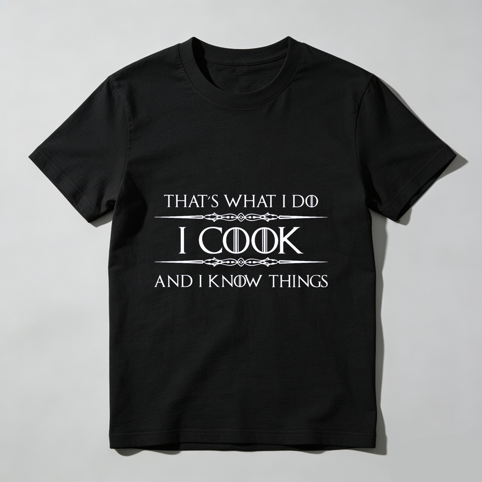 TEECURENT That's What I Do I Cook And I Know Things T-Shirt WOMEN