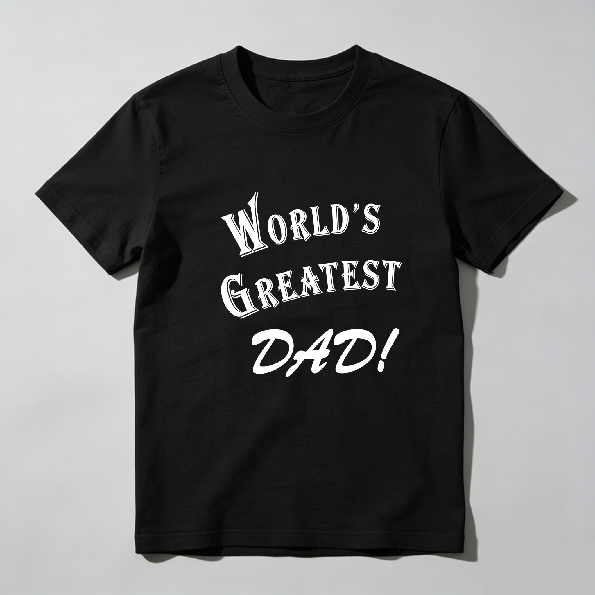 TEECURENT Worlds Greatest Dad Pure Cotton Short Sleeve T Shirt-TeeCurent