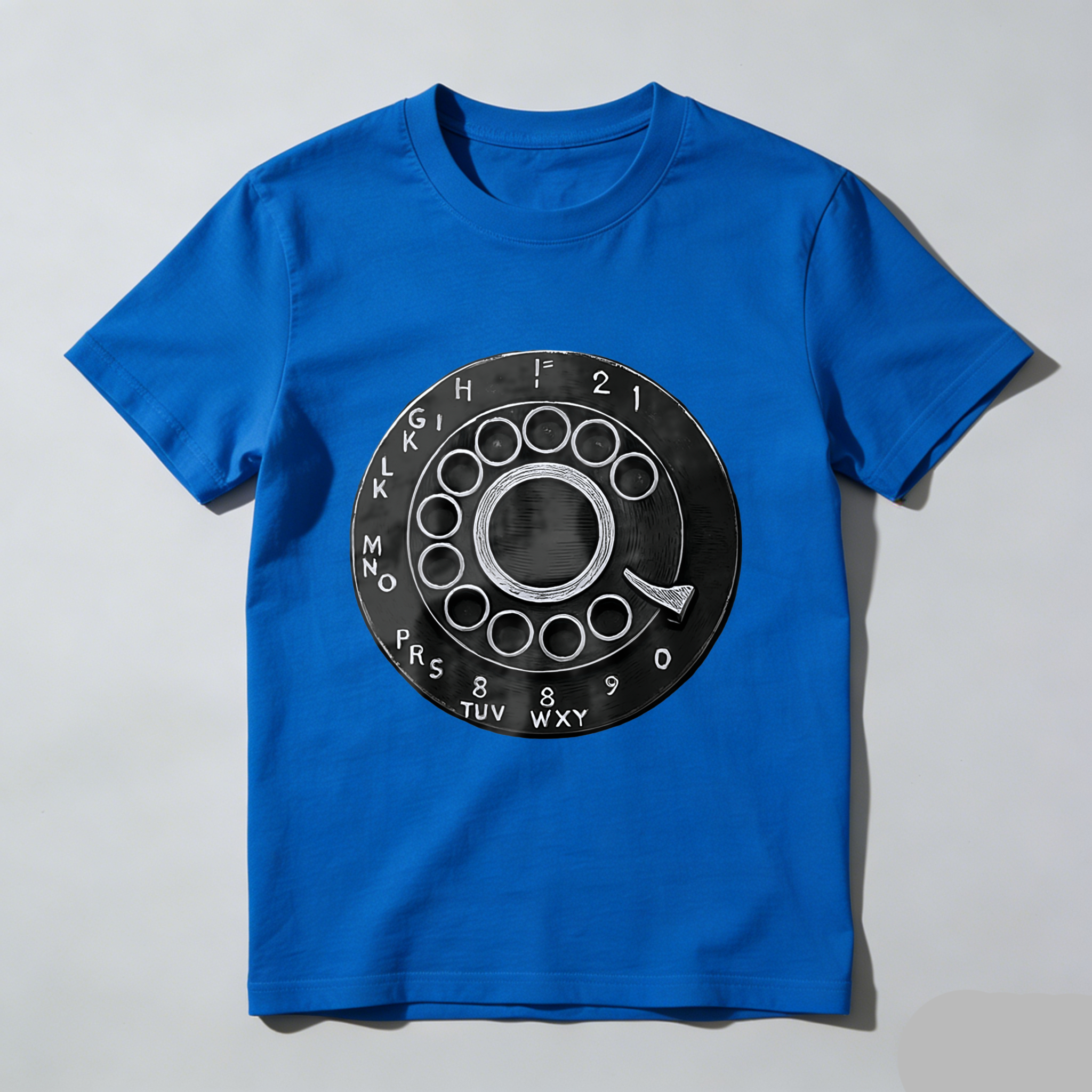 Retro Rotary Dial Phone T-Shirt Vintage Telephone Design Made In Usa Unisex Black Cotton Shirt Classic Communication Theme Graphic Tee