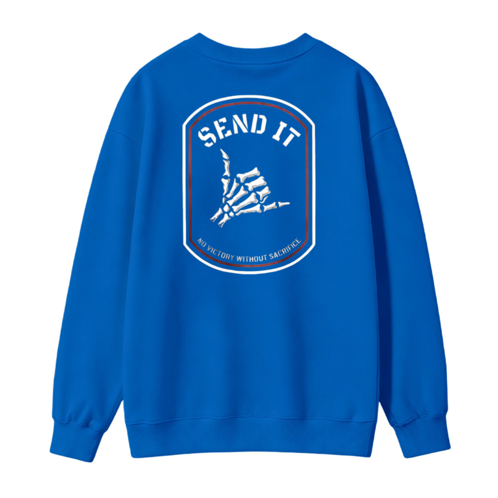 Send It Skeleton Hand Graphic Sweatshirt
